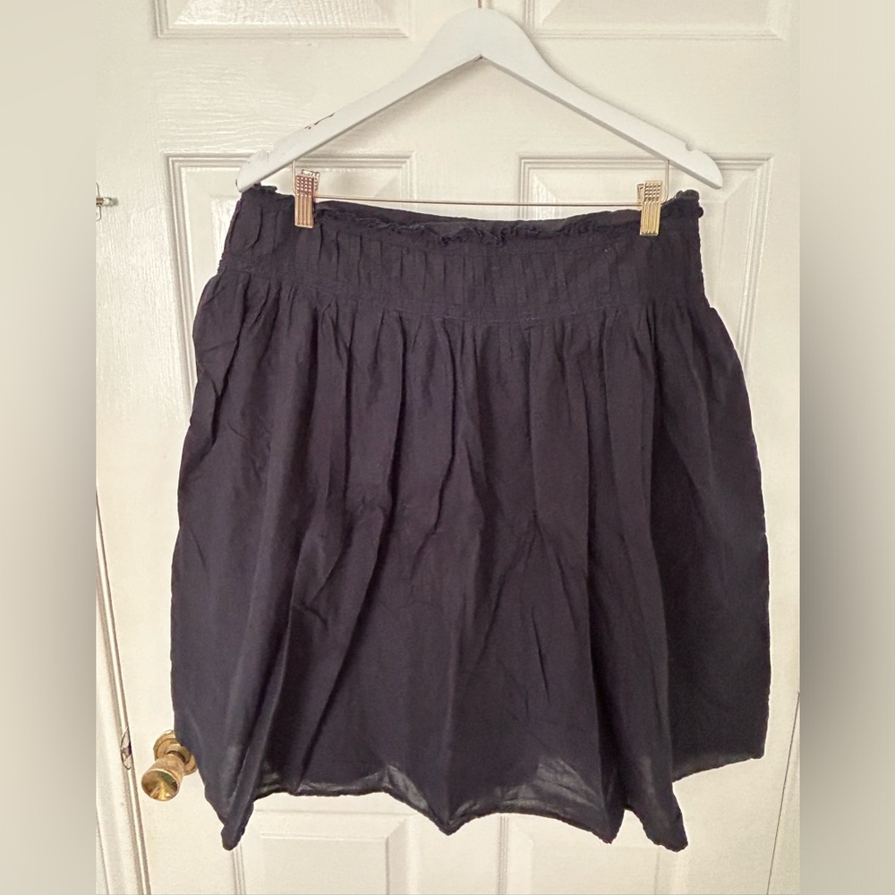 Calvin Klein Black Elastic Waist A-Line Midi Skirt